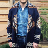 Trendy Elegant Printed Knitted Cardigan Jackets Men's High Quality Stylish New Men's Sweaters Loose Fleece Clothes Top