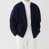 Foesce New Fashion Spring Autumn Knitted Cardigan Men Casual Sweater Long Sleeve Knitwear Slim Fitted Zippers Cardigans Male