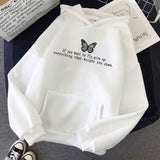 Butterfly Print Sweater Korean Style Women's Hoodie Women's Harajuku Sweater Autumn and Winter Couple Sweater Sweatshirts Goth