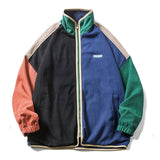 Hip Hop Double-sided Varsity Jacket Men Color Block Street Coat Stand Collar Spring Autumn Casual Japanese Harajuku Jackets