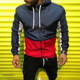 Foesce Autumn Winter Fashion Mens Windbreaker Casual Long Sleeve Patchwork Zipper Jackets For Men Sports Slim Fit Cardigans Tops