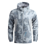Foesce Outdoor Sports Hooded Jacket Men's Mountaineering High Collar Jacket Spring and Autumn Thin Casual Quick-drying Windbreaker