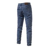Men's Jeans Vintage Trendy Autumn New Washable Elastic Classic Jeans Quality Men Slim Fashion Denim Trousers Straight Male