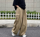 Harajuku Vintage Wide leg jeans Pants Men Casual Joggers Harem Pants White Cargo Pants Skateboard Trousers Streetwear