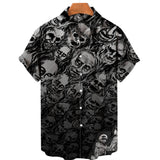 Summer Style Personality 3D Printed Dread Man Pattern Men's Handsome Short Sleeve Hawaiian Fashion Designer Casual New Custom Sh