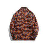 Men's Fashion Print Work Jacket Spring and Autumn Couple Hip-hop Street Lapel Casual Jacket Ins Top Korean Clothes Streetwear