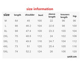 Foesce-(Shirt + trousers)summer fashion men shirt letter pattern Cotton shirts men's casual elastic waist shirts men size M-5XL