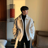 Winter Thickened Suede Jacket Men Warm Fashion Casual Thick Lamb Wool Jacket Korean Loose Short Coat Mens Clothes M-XL