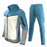 Men Tracksuits 2 Piece Set Black Sports Suit Jogging Men New Brand Designer Style Tech Sweatpants Black Techwear Polyester