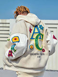 Baseball uniform American casual personality floral towel embroidered flocking jacket men and women tide brand baseball jacket
