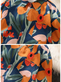 Hawaiian Casual Flower Shirt Men's Short-sleeved Summer Trend Loose Shirt Oversize Couple High Street Button-up Blouse