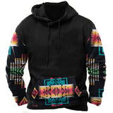 Vintage Indian Style Men's Hoodie Hooded Sweatshirt Unisex Harajuku Pullover New Jacket Oversized Casual Streetwear Tops