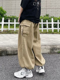 Harajuku Vintage Wide leg jeans Pants Men Casual Joggers Harem Pants White Cargo Pants Skateboard Trousers Streetwear