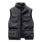Foesce Men Winter Sleeveless Jacket Men New Keep Warm Fleece Fishing Jacket Slim Fit Windbreaker Fashion Cargo Jacket For Men