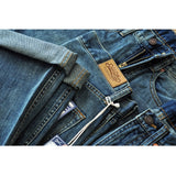 Mens Jeans Selvedge Denim Jeans for Men  Summer Distressed Wash Jeans Ankle Length Slim