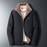 Men Fashion Casual Solid Coats Autumn Winter Windproof Warm Thick Fleece Jackets Man Brand Outwear Outdoor Classic Jacket