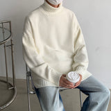 Winter Turtleneck Sweater Men Warm Fashion Casual Knit Pullover Men Korean Loose Long Sleeve Sweater Mens Jumper Clothes M-2XL