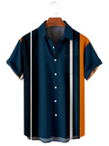 Foesce 5XL Hawaiian Men's Shirt Colourful Striped Camisa Short Sleeve Shirts For Men Casual Top Oversized Tee Shirt Men Clothing