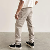 Foesce Harajuku Solid Color Pockets Sashes Vibe Style Mens Cargos High Street Casual Straight Oversized Baggy Trousers Loose Overalls