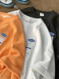 Short Sleeved T-shirt Men's Summer Cityboy Simple Shirt Korean Kpop Urban Casual Simple Tees Versatile Loose Waffle Top