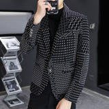 Autumn and Winter Mens New Luxury Fashion Personality One Button Suit Fit Leisure Comfort British Fashion Youth Blazer Coat 3xl