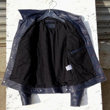 Foesce Real leather Cuero Super slim blue genuine leather jacket.men classic casual short young cowhide coat.fashion