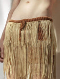 American New Men's Casual Well Fitting Shorts Vacation Stylish Male All-match Fringed Stitching Hollow Shorts S-5XL