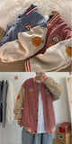 Men Baseball Jackets Spring Autumn New Embroidered Letters Corduroy Loose Coat Tracksuit Harajuku Retro Uniform Men's Clothing