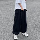 Harajuku Vintage Wide leg jeans Pants Men Casual Joggers Harem Pants White Cargo Pants Skateboard Trousers Streetwear