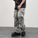 Foesce Overalls Camouflage Y2K Fashion Baggy Jeans Cargo Pants Men Clothing Straight Women Wide Leg Long Trousers Vetements Homme