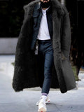 Winter Men's Trendy Faux Fur Shearling Coat Fashion Casual Long Windbreaker Luxury Imitation Hair Warm Clothes