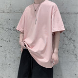 Foesce 100% Cotton Five Half Sleeve Men's Women Summer T-shirt Loose Short-sleeved Casual Basic Shirt O Neck Solid Color Oversize