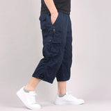 Knee Length Cargo Shorts Men's Summer Casual Cotton Multi Pockets Breeches Short Trousers Military Camouflage Shorts Belt 5XL