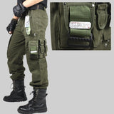 Foesce Men's Fashion Work Pants Outdoor Wear-resistant Mountaineering Trousers Work Clothes Street Fashion Cargo Pants Joggers