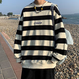 Foesce Autumn Striped Loose Sweatshirts Korean Style Fashion Couple Clothing Brand Casual Women Pullovers Male Hoodie