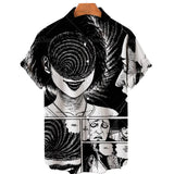 Summer Style Personality 3D Printed Dread Man Pattern Men's Handsome Short Sleeve Hawaiian Fashion Designer Casual New Custom Sh