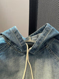 Vintage Denim Hoodies Women Harajuku Hip Hop Casual Oversized Sweatshirts Fashion Loose Long Sleeve Tops Coat Aesthetic