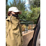 Street Trend American Turtleneck Windbreaker Women Thickening Autumn and Winter Jacket Outdoor Windproof Assault Jacket