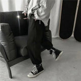 Harajuku Gray Jogging Sweatpants Men's Hip Hop Streetwear Wide Leg Sports Pants Korean Fashion Oversize Trousers Baggy