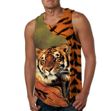 Summer Fashion Top/ Shorts/2PC Sets Cool Tiger Print Tank Tops Mens Vest Sportwear Tracksuits Men's Clothing