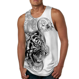Summer Fashion Top/ Shorts/2PC Sets Cool Tiger Print Tank Tops Mens Vest Sportwear Tracksuits Men's Clothing